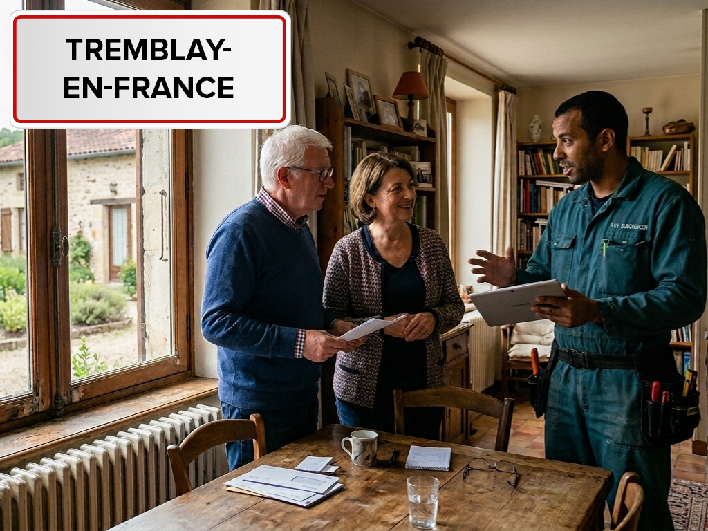 Installation de pompe à chaleur à Tremblay-en-France (93290) en Seine-Saint-Denis